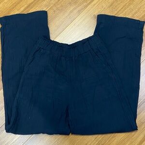 GAP Black Elastic Waist Gauzy 100% Cotton Pants size XS